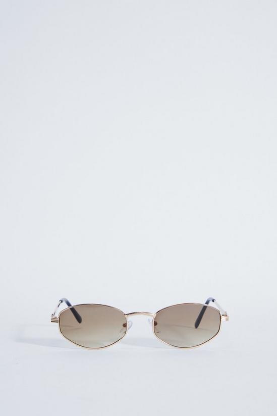NastyGal Small Oval Retro Sunglasses 3