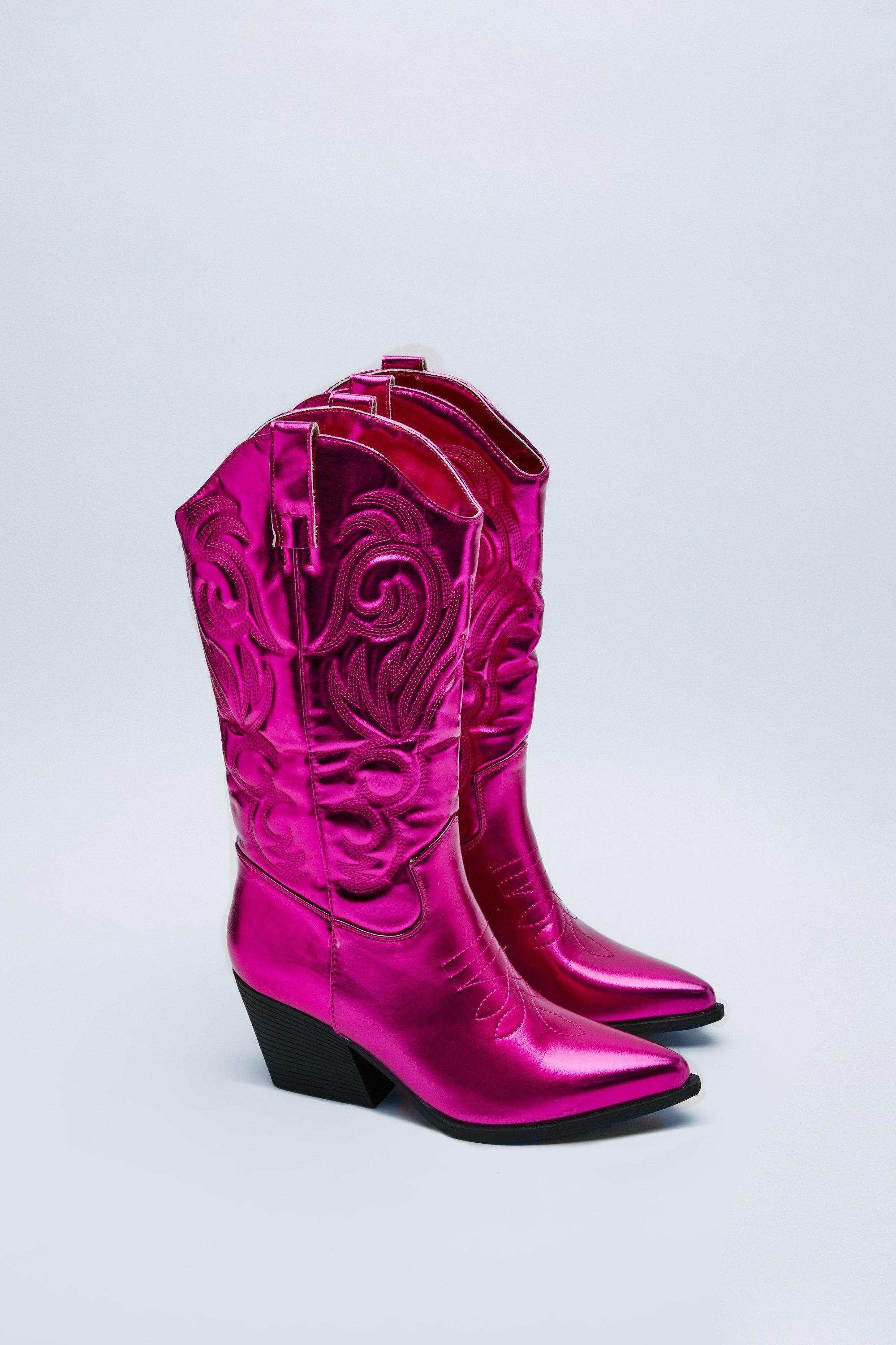 Pink cowboy outlet boots uk