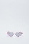 NastyGal Glitter Heart Shape Sunglasses thumbnail 3