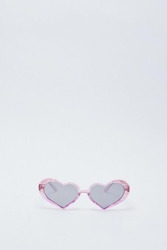 NastyGal Glitter Heart Shape Sunglasses 3
