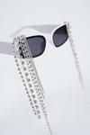 NastyGal Drop Diamante Rectangle Sunglasses thumbnail 4
