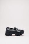 NastyGal Faux Leather Stud Chunky Loafers thumbnail 3