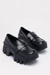 NastyGal Faux Leather Chunky Loafers thumbnail 4