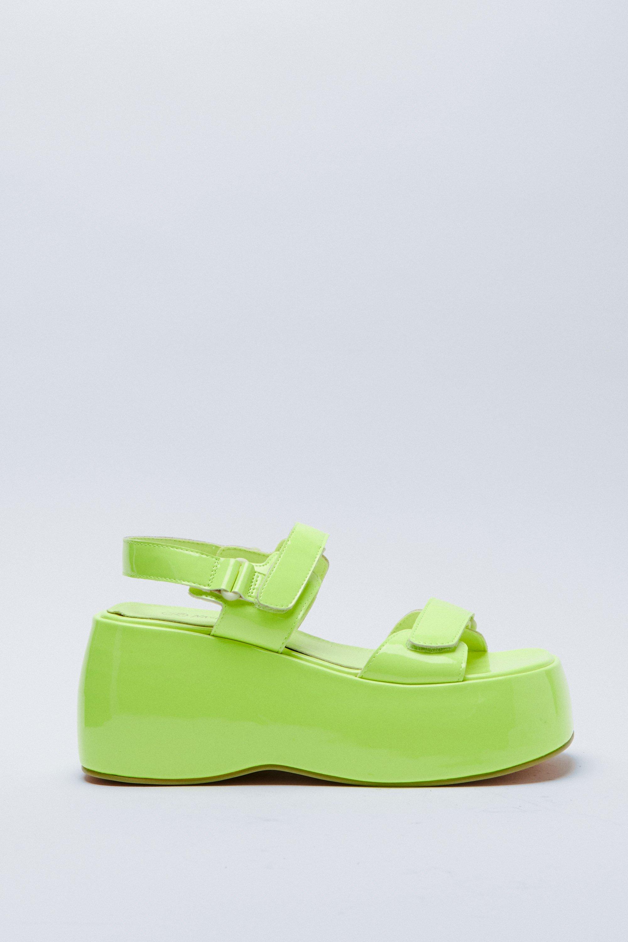 Lime platform sale sandals