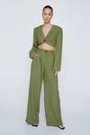NastyGal Pleated Wide Leg Tailored Trousers thumbnail 1