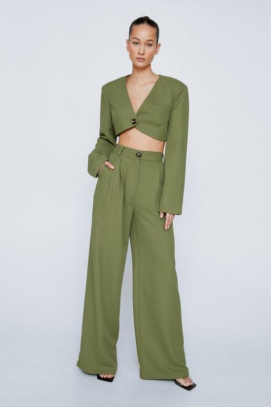 NastyGal Pleated Wide Leg Tailored Trousers 1