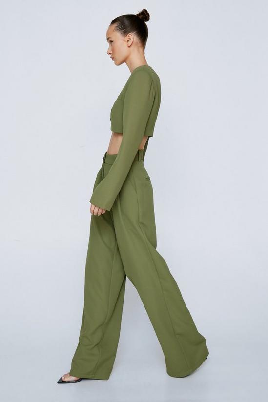 NastyGal Pleated Wide Leg Tailored Trousers 3