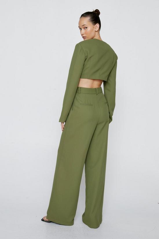 NastyGal Pleated Wide Leg Tailored Trousers 4