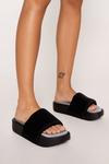 NastyGal Faux Leather Padded Sliders thumbnail 1