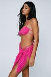 NastyGal Bubble Textured Underwire Bikini & Sarong 3pc Set thumbnail 3