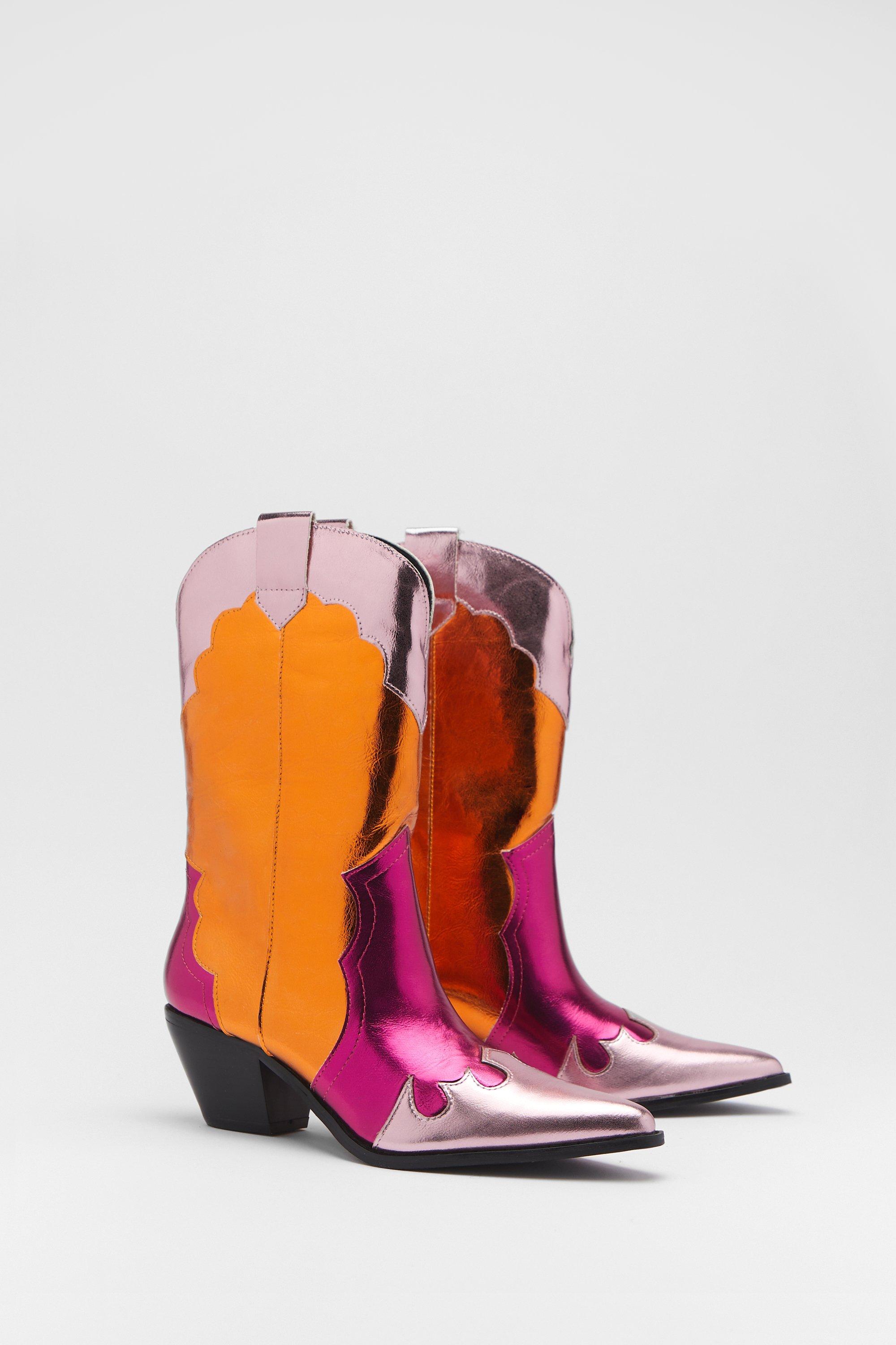 Multi color cowboy store boots