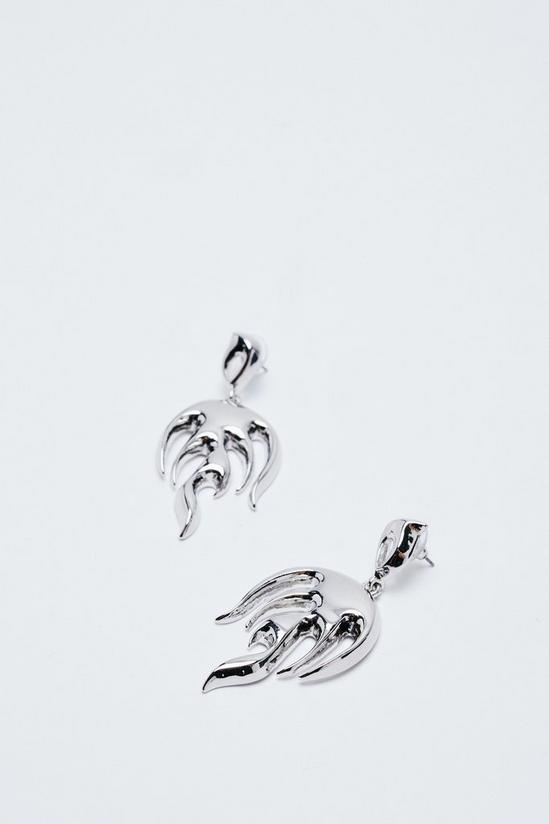NastyGal Abstract Flame Drop Earrings 4