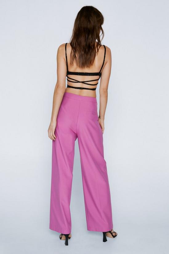 NastyGal Marled Tailored Pleat Front Trousers 4