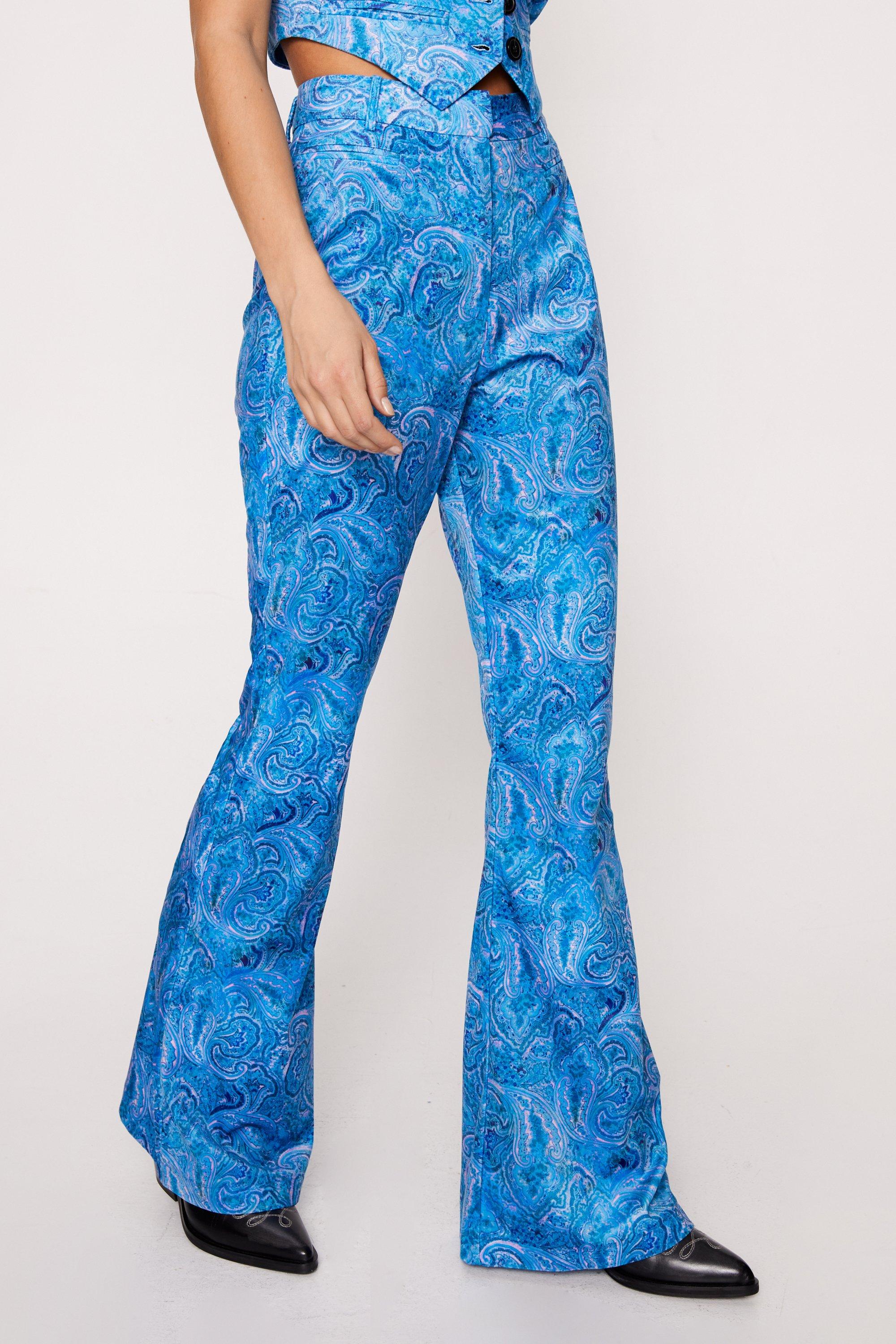 Paisley flare store pants