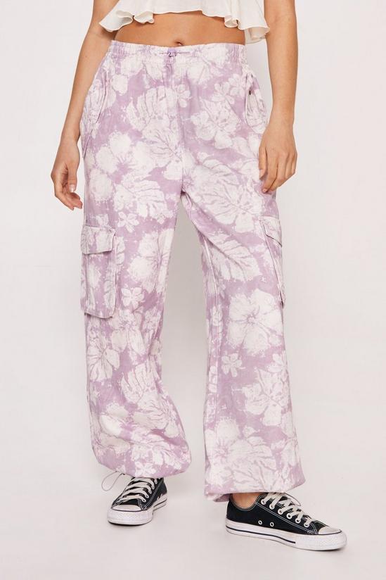 NastyGal Floral Print Pocket Detail Cargo Pants 2