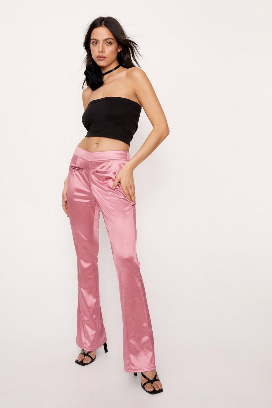 Flared trousers - Pink - Ladies