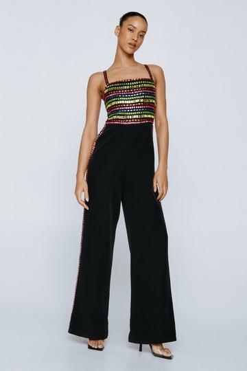 Premium Hand Embellished Jumpsuit multi