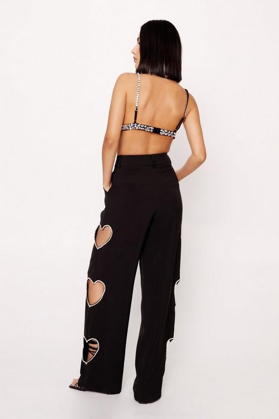 NastyGal Premium Heart Cut Out Trousers 4