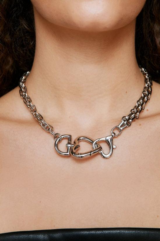 NastyGal Heart Chain Necklace 1