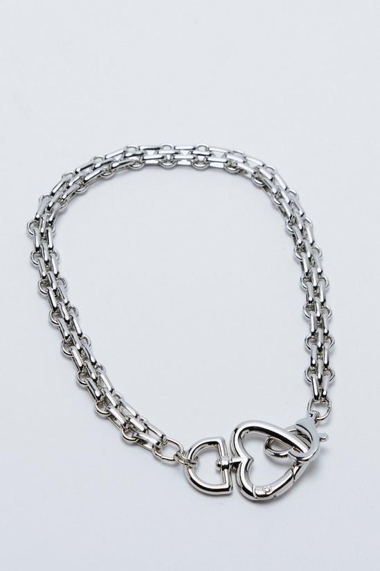 NastyGal Heart Chain Necklace 3