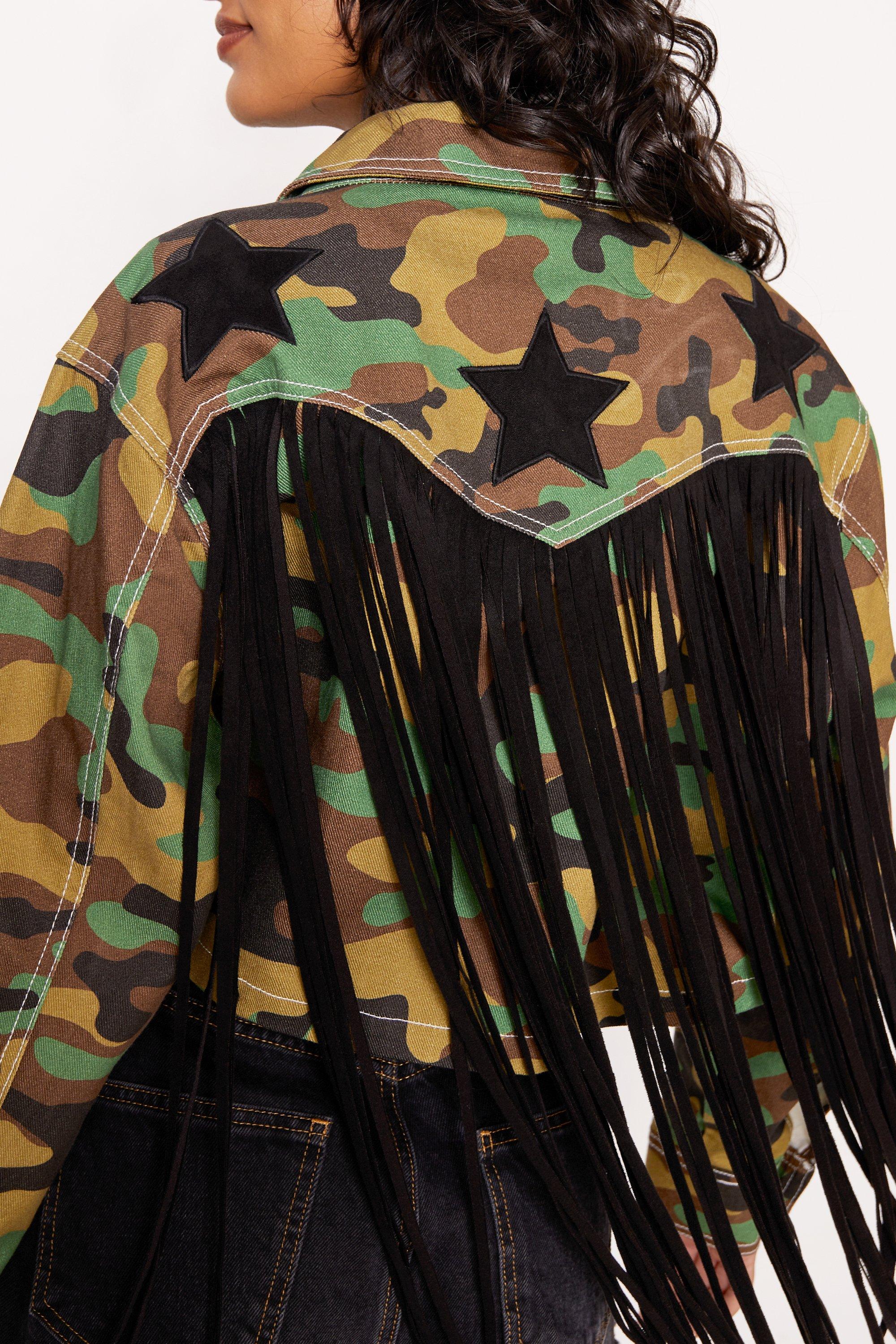 Camo hotsell fringe jacket