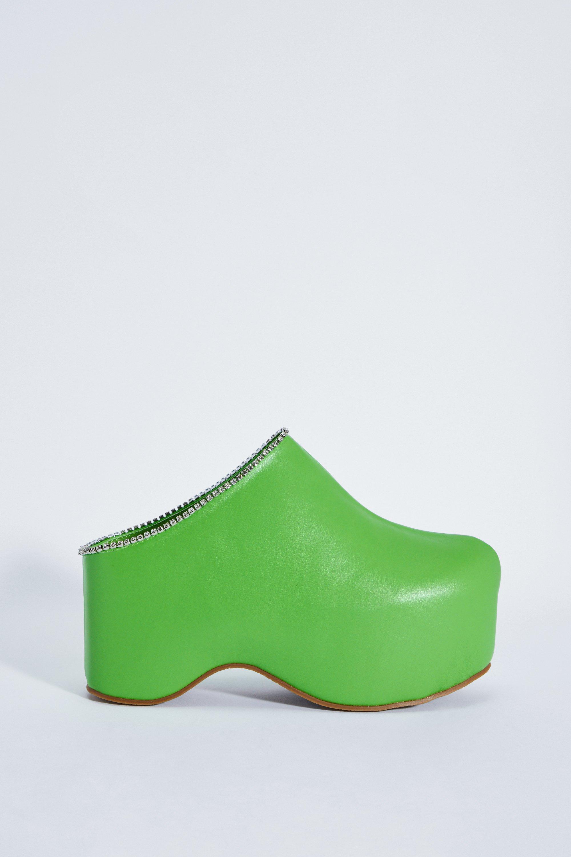 Faux hot sale leather clogs