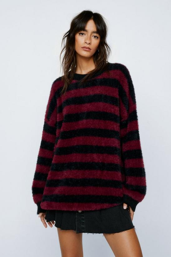 NastyGal Stripe Oversized Knitted Jumper 1