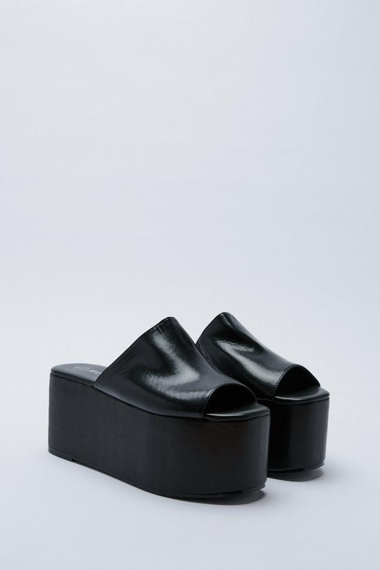 NastyGal Faux Leather Platform Sandals 4