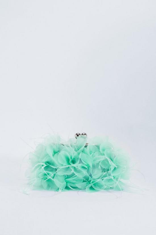 NastyGal Flower & Feather Bag And Necklace 2 Piece Set 3
