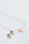 NastyGal Gold Plated Scorpio Star Sign Necklace And Earring Set thumbnail 4