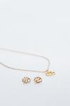 NastyGal Gold Plated Cancer Star Sign Necklace And Earring Set thumbnail 4