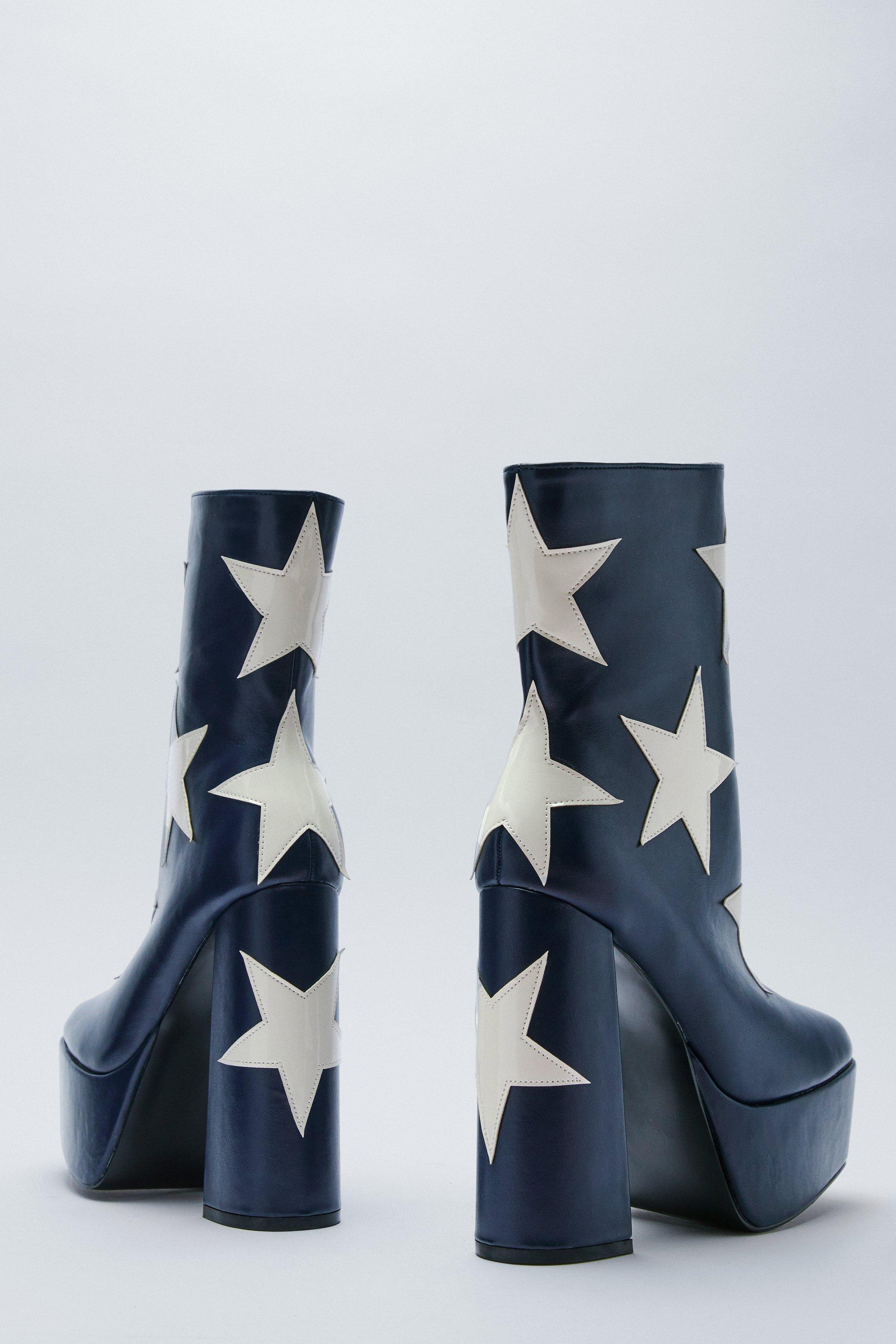 Platform hot sale star boots