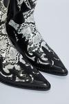 NastyGal Faux Leather Snake Print Cowboy Boots thumbnail 4