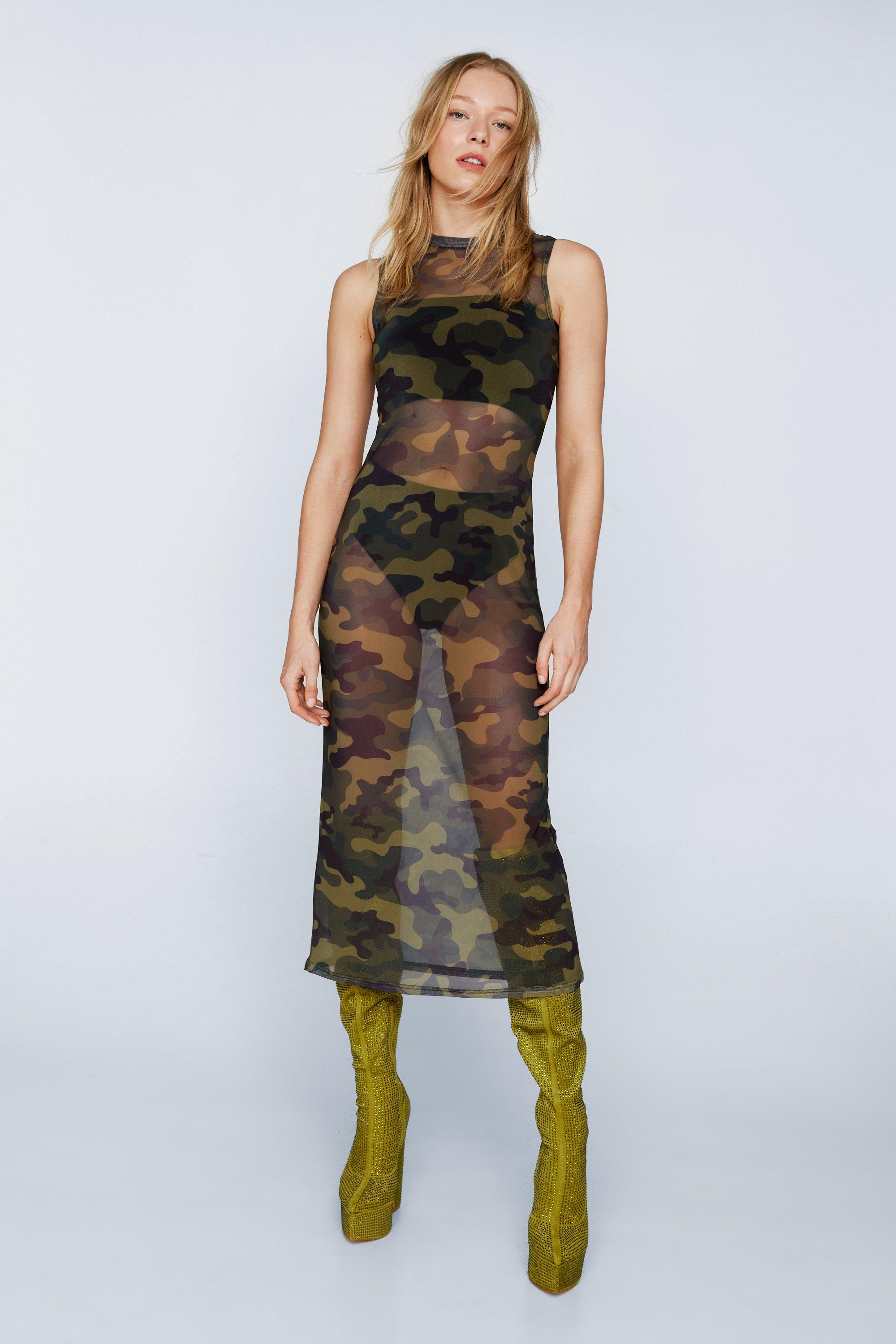 Camo 2025 mesh dress