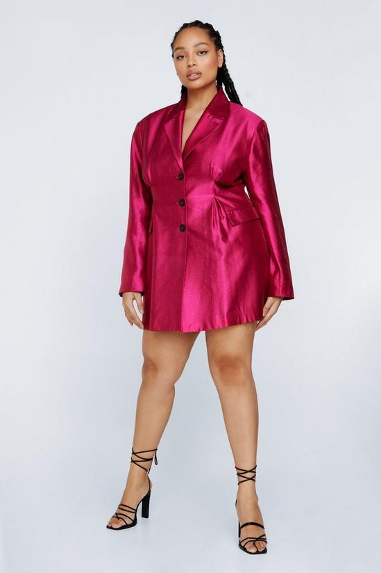 NastyGal Plus Size Premium Tailored Blazer Dress 2