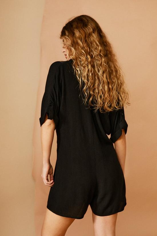 NastyGal Rayon Crepe Button Through Pocket Slouchy Playsuit 4