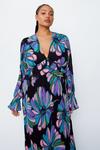 NastyGal Plus Size Floral Pleated Maxi Dress thumbnail 2