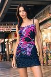 NastyGal Abstract Floral Sequin Strappy Mini Dress thumbnail 1