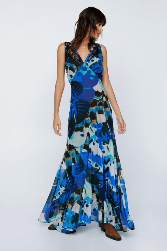 NastyGal Butterfly Applique Strappy Maxi Dress 1