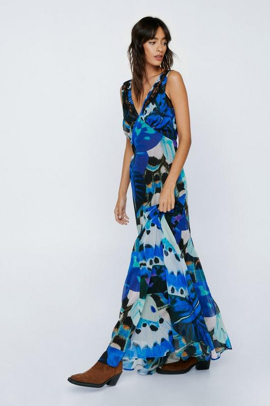 NastyGal Butterfly Applique Strappy Maxi Dress 4