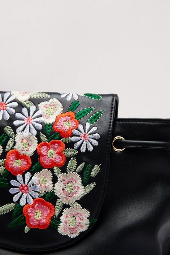 NastyGal Floral Embriodery & Studded Backpack 4