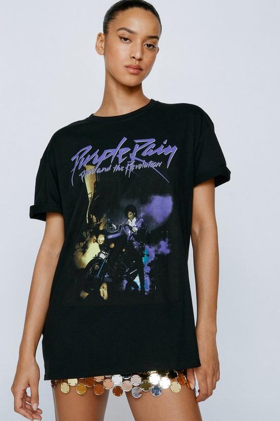 NastyGal Prince Purple Rain Oversized Graphic T-shirt 1