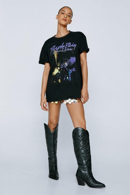 NastyGal Prince Purple Rain Oversized Graphic T-shirt 2