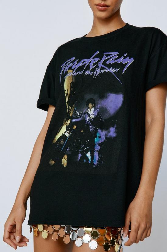 NastyGal Prince Purple Rain Oversized Graphic T-shirt 3