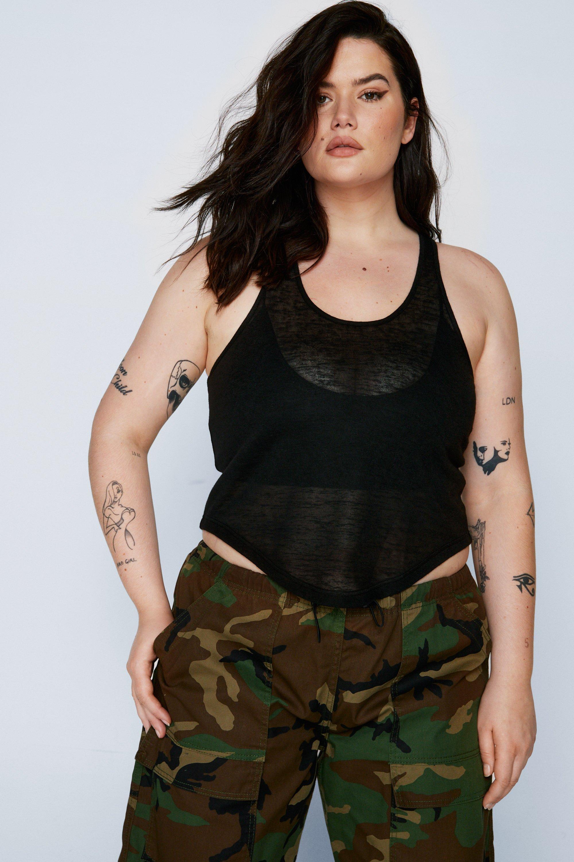 Plus size cargo vest sales