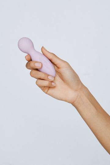 Lilac Purple 10 Function Rechargeable Mini Wand Vibrator Sex Toy