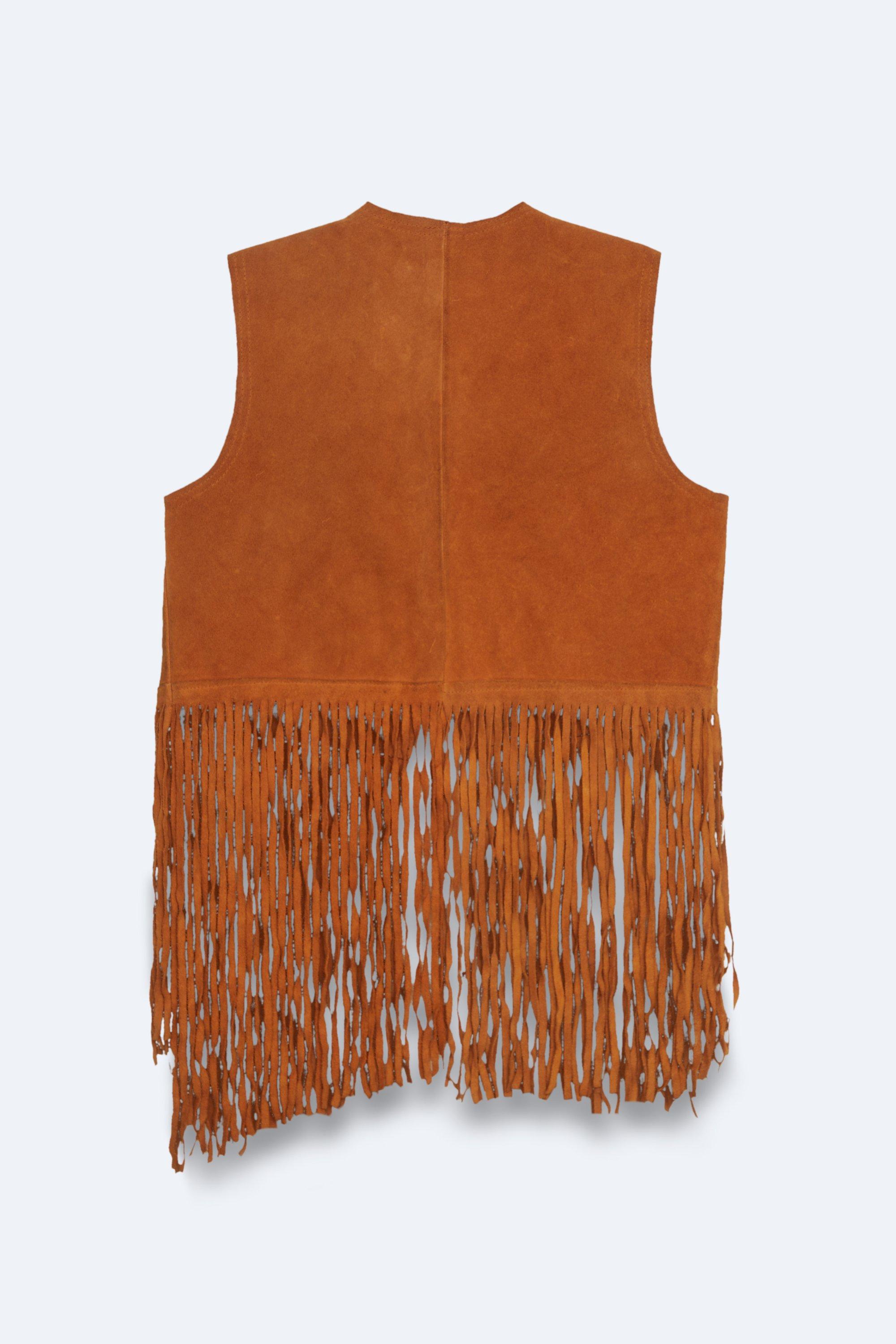 Suede 2025 tassel waistcoat