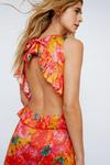 NastyGal Floral Jacquard Wrap Plunge Maxi Dress thumbnail 4