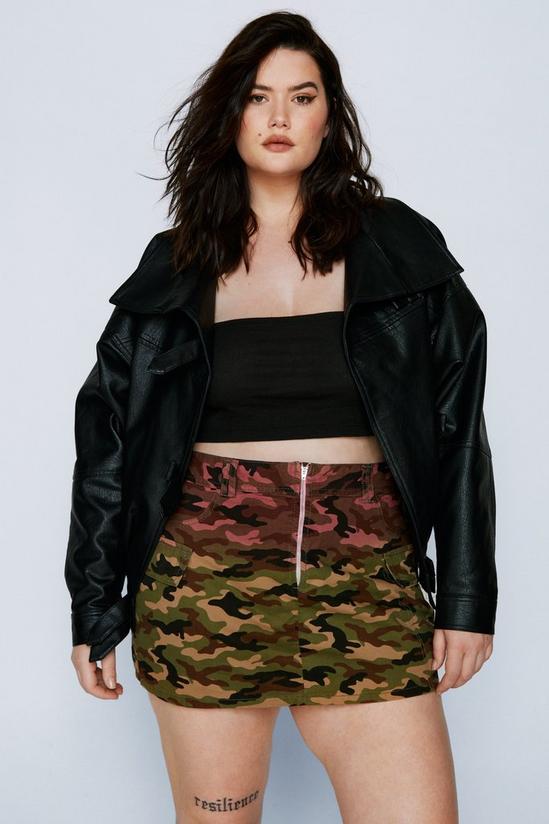 NastyGal Plus Size Ombre Camo Mini Skirt 1