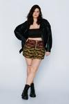 NastyGal Plus Size Ombre Camo Mini Skirt thumbnail 2